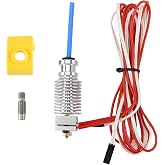 FYSETC Prus i3 Hotend MK3S+ J-Head Extruder Kit 24V 40W for 1.75mm Direct Filament Compatible with Prus i3 MK3/MK3S/MK3S+ and Other E3 V6 Remote Printhead Printer with Silicon Cover and 0.4mm Nozzle