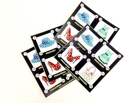 Polka Dots Printed Tambola Tickets