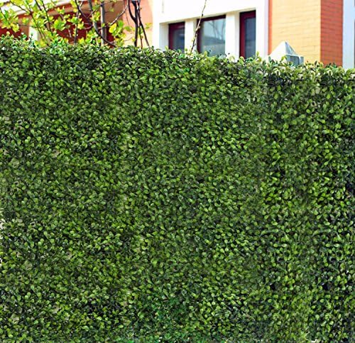 Set of Four 10" x 10" Greenery Panels, Peanut Leaf Artificial Boxwood Style Panels With Zip Ties For Easy Installation!