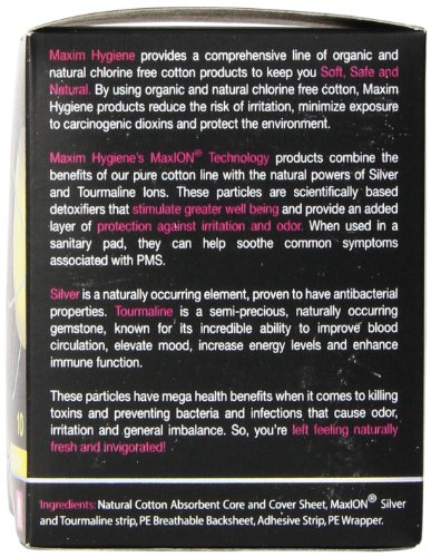 Maxim Hygiene Products Maxion Natural Ultra Thin Winged Pad, Regular, 10 Count