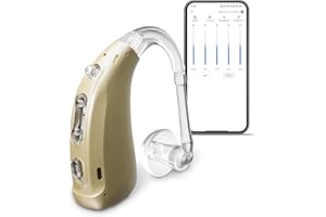 LVEHO OTC Hearing Aid for Seniors & Adults, Rechargeable Single Bluetooth Hearing Aids for Right or Left Ear, App Control with Multiple Modes Digital Hearing Aid Enabled Calls on iOS & Android
