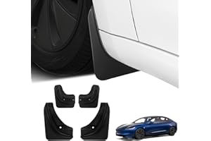Motrobe New 2025 2024 Tesla Model 3 Highland Mud Flaps Splash Guards [No Drilling Required] Mudflaps All Weather Protector Mudguards TPE Fender for Model 3 Highland Exterior Accessories