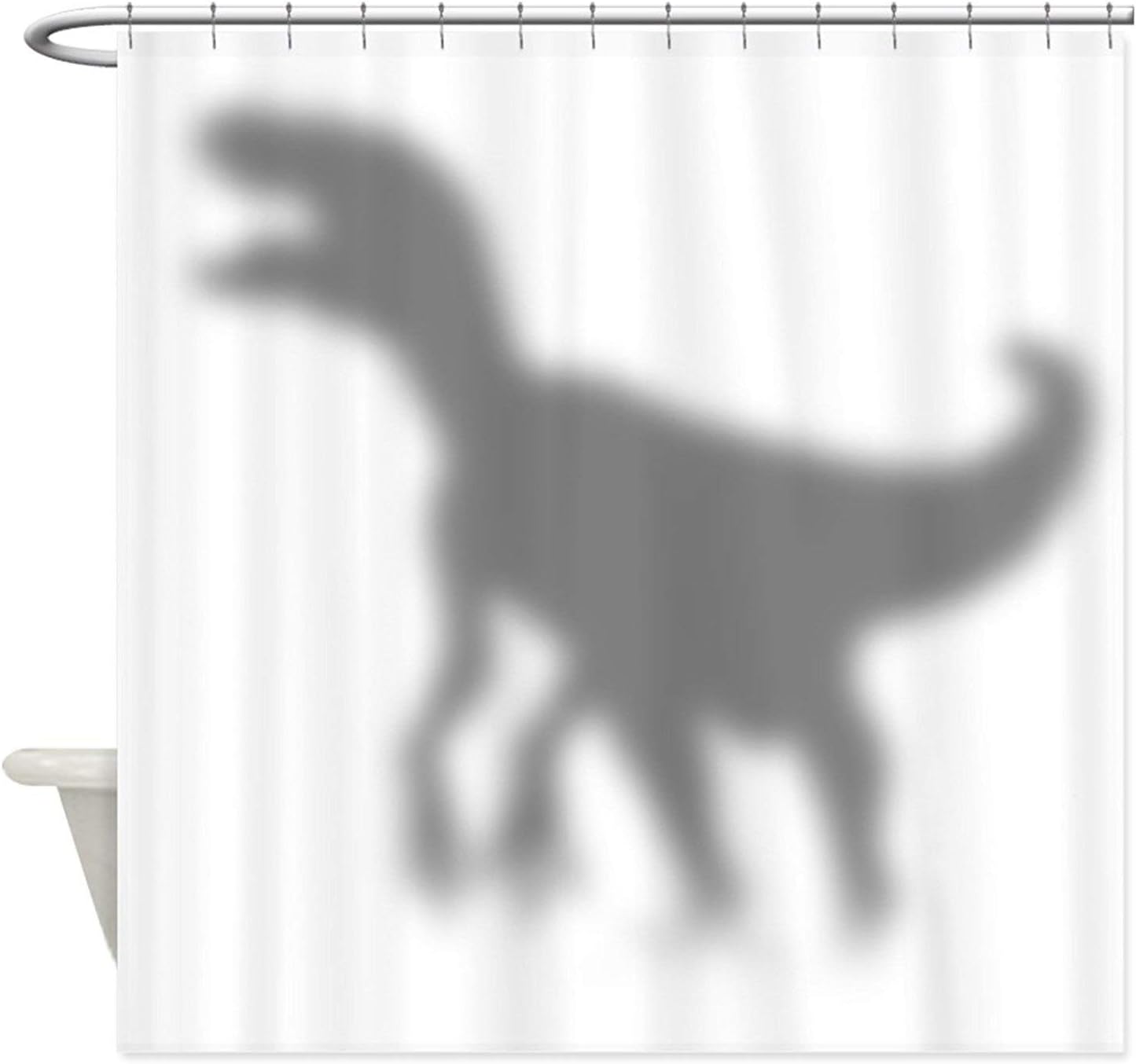 DiuangfoongDinosaur Velociraptor Silhouette Shower Curtain 72" x 72"