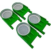 Aukbeefun Upgraded 4 Pack Bee Feeders for Hives Mason Jar Lids Bee Entrance Feeders for Outside Used to Feed Water or Sugar Syrup for Bees