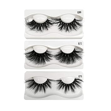 Amazon Com Hipretty 3 Pairs 25mm Real Mink Lashes 5d Mink 25mm Lashes 100 Real Mink Fur Handmade Reusable Long False Eyelashes Thick Fluff Soft And Dramatic Beauty