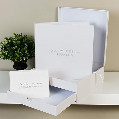 DDIW Álbum de fotos de boda grande con caja de recuerdos: Amazon.es: Hogar