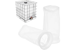 PATIKIL 4" IBC Lid Filter 3 Pack 220mm Long Washable Nylon Fine Mesh Filter IBC Tank Container Accessories for Rainwater Tank