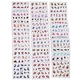 Alonea 50PCS/Lot Nail Art Tips Decals Water Transfer Mixed Flowers Stickers (Colorful)
