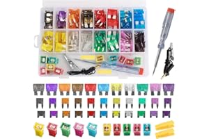 291 PCS Car Fuses Kit Automotive Fuses Assortment Blade Fuse for Boat Truck SUV Overload Short Circuit Protection Mini Replac