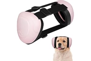 BERGWERK Dog Ear Muffs for Dog Hearing Protection,29dB NRR Dog Earmuffs for Noise Protection(Pink-Small)