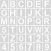 AIEX 36pcs Letter Stencils, 3inch Reusable Plastic Letter Number Template Alphabet Stencil Craft Stencils for Painting DIY Ar