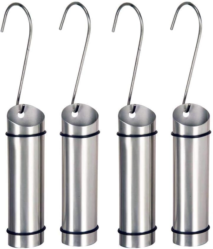 DRULINE 4 Stück Luftbefeuchter Edelstahl 5 x 20 cm Silber