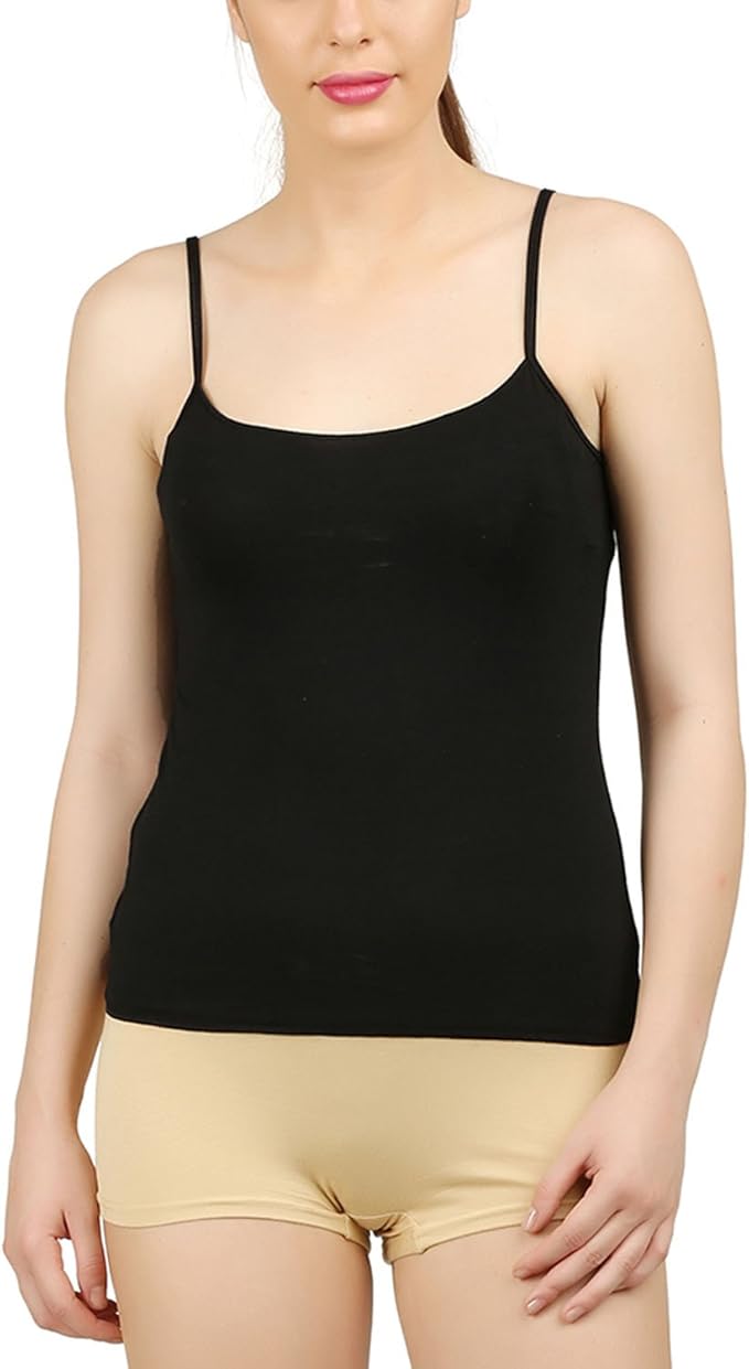 Buy Design Classics Women's Black Cotton Camisole at Amazon.in