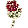 Rose Enamel Pins June Birth Month Flower Elegant Lapel & Brooch, Perfect for Bulk Gifts, Floral Lovers, Wedding Suits Birthday Gift and Flower Accessory for Floral Lovers - Great Gift Idea Rose Pin Brooch