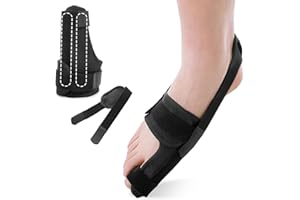 Chonario Broken Big Toe Splint Brace, Turf Toe Brace Support for Broken, Fracture, Sprains, Arthritis, Women & Men, with 2 Detachable Metal Plates - Right