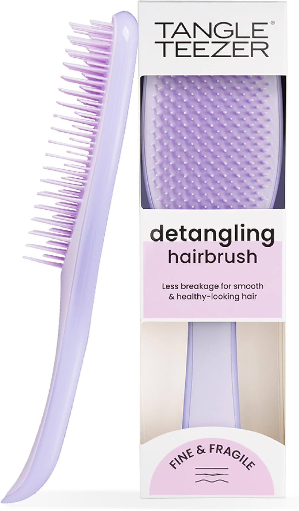 Tangle Teezer Fine and Fragile Detangling Brush Hypnotic Heather 2-Tier Teeth