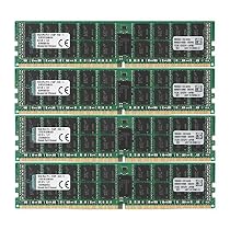 Kingston Technology 64GB RAM Kit (4x16GB) 2133MHz DDR4 ECC Reg CL15 DIMM DR x 4 with TS Server Memory (KVR21R15D4K4/64)