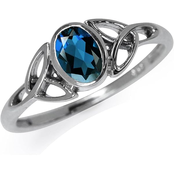 Bague Celtique Entrelacs - Améthyste Naturelle - Argent 925 - Taille 5 à 12 - Neuf Avec étiquettes
