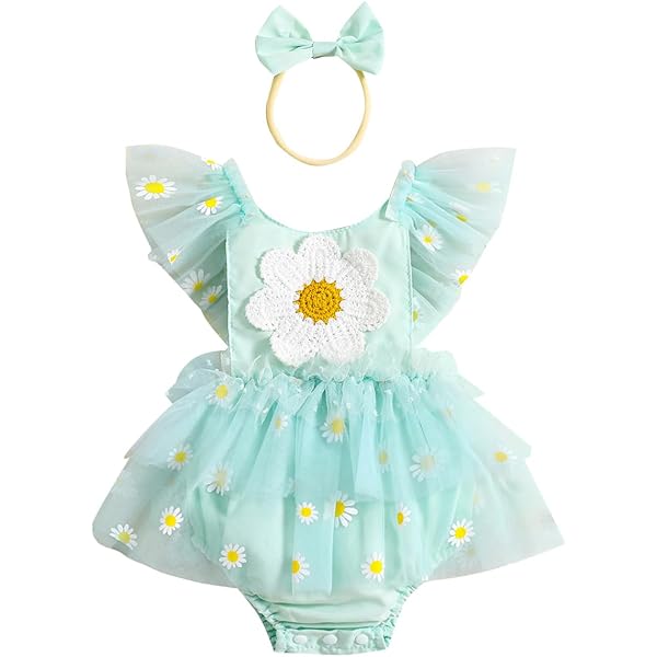 Douhoow Infant Baby Girl Rainbow Boho Ruffled