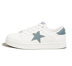 LUCKY STEP Women's Fashion Star Sneaker Lace Up Low