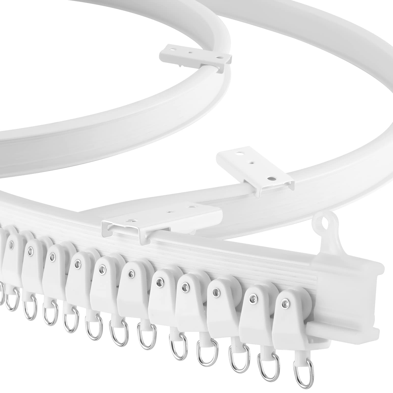 Z-Color Alloy Plastic Windows and Balcony Curtain Track Soft Curved Track Curved Track Rail Slide Rail Accessories (3 Meters)