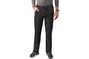 Adar Addition Scrubs for Men - Slim Leg Cargo Drawstring Scrub Pants