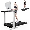 DeerRun 2025 Upgrade Walking Pad - Raceable Smart Under Desk Treadmill with Rewards Program, Quick Setup, 2.5HP, APP/Remote Control, LED Display, 300 lbs Capacity