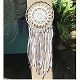 Dremisland Dream catcher handmade traditional vintage lace dream catcher wall hanging car hanging home decoration ornament gift ~5.9inch