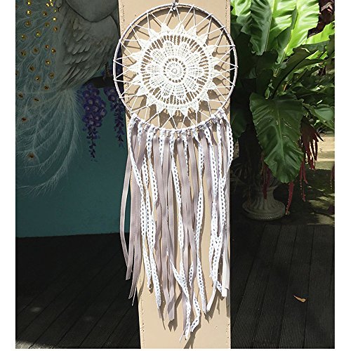 Dremisland Dream catcher handmade traditional vintage lace dream catcher wall hanging car hanging home decoration ornament gift ~5.9inch