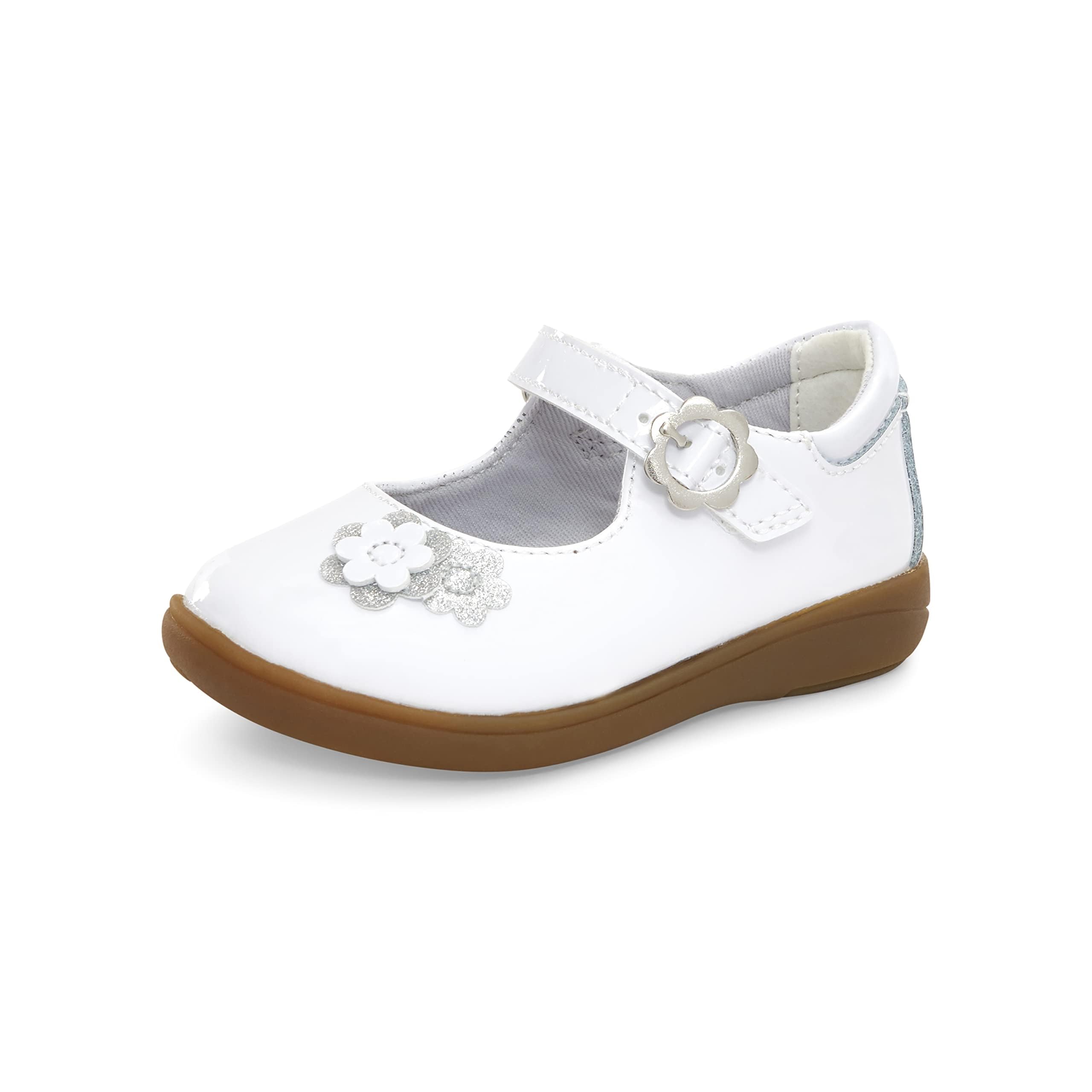 Stride Rite Girls Holly Mary Jane, White Patent Image