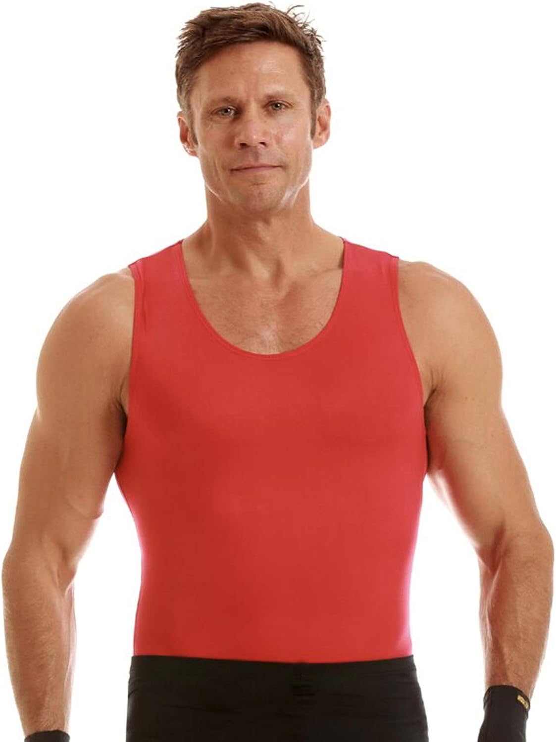 INSTA SLIM Mens Compression Royal Muscle Tank Shirt (MA0001-ROY): Clothing