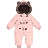 Belovecol Baby Boys Girls Snowsuit Toddler Snow Suit with Zipper Winter Warm Jumpsuit Coat for 3-24 Months