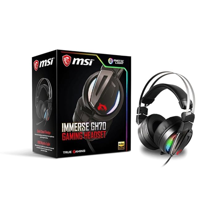 Buy MSI Gaming Rgb Stainless Steel Headband 7.1 Surround Sound Smart