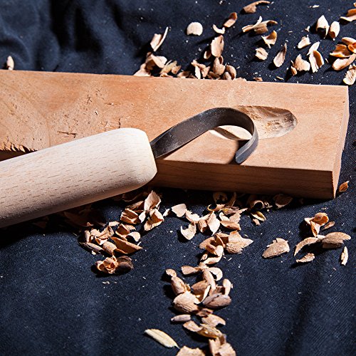 Cowryman Wood Carving Hook Knife for Carving Spoons Bowl Cup Right Hand Spoon Carving Knife (Knife Only)