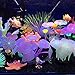 MHS Aquarium Glowing Mushroom Coral Lotus Decorations - Fish Tank Decoration Silicone Ornament,Eco-Friendly Glowing Artificia Aquarium Décor for Freshwater Saltwater Aquarium (3 Lotus 6 Lotus Leaves)