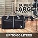 Bago 60L Sports & Travel Duffle Bag - Foldable Weekender Bag For Women & Men - Lightweight waterproof Shoe Pocket DeepBlue