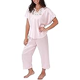 Shadowline womens Shadowline Rochelle Satin Capri Pajama Set