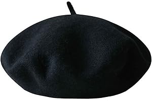 BRCUS Kids Girls French Beret Hat Artist Hat Solid Warm Beanie Cap Winter Autumn