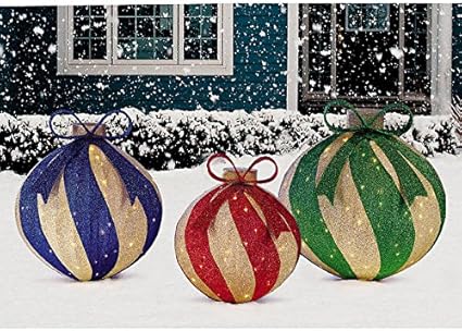 Amazon.com : Massive 3pc LED Outdoor Christmas Holiday Collapsible ...
