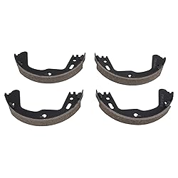 TRQ Rear Parking Brake Shoe Set Compatible with