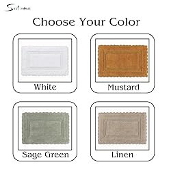 Cotton Crochet Bathmat with Antiskid 21x34