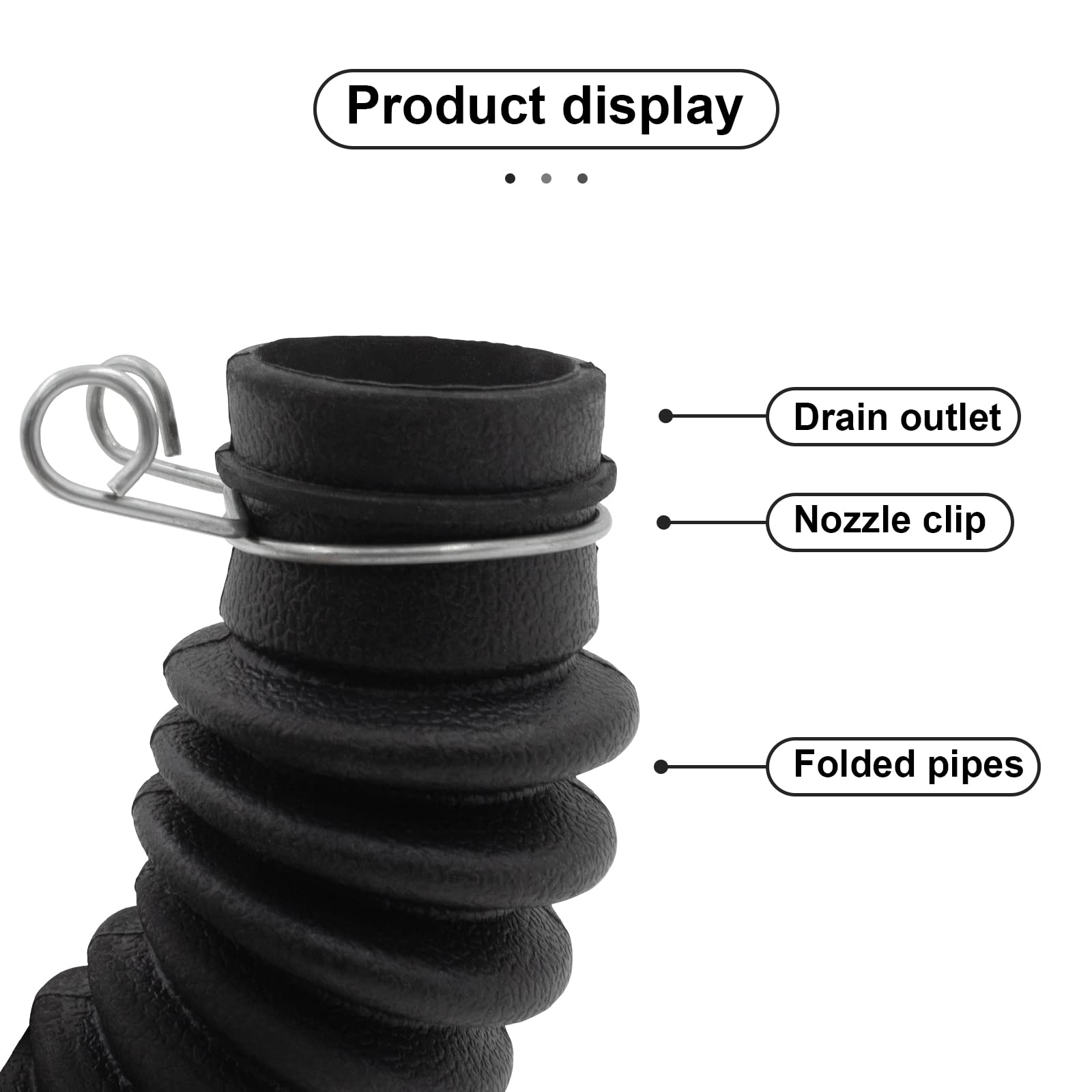 Washer Drain Hose Assembly AEM73213001 - Thicker Tub-to-Pump Connector with Stainless Steel Hose Clamps - Compatible with LG Washing Machines