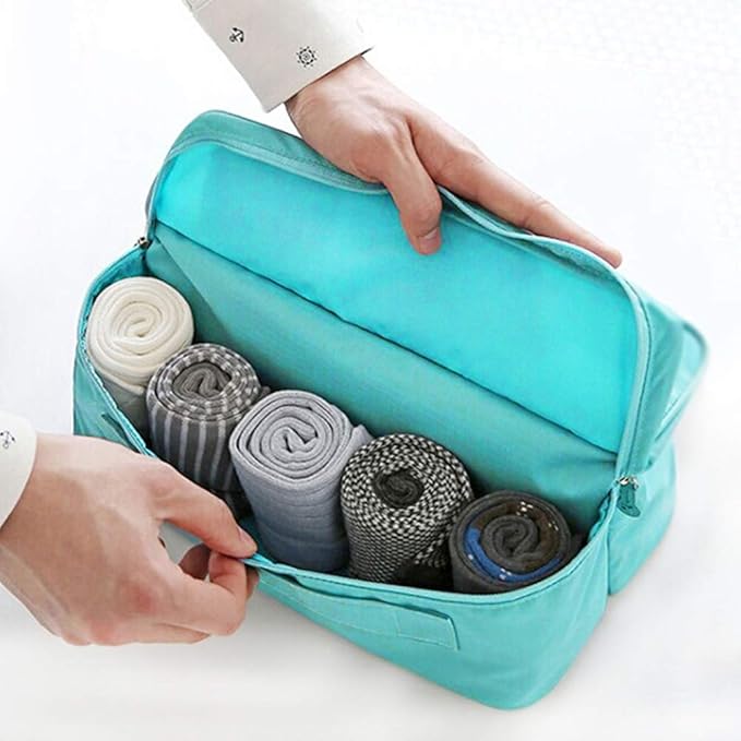 Delleu Embalaje Organizador Sujetador Ropa Interior Bolsa de Viaje Ropa Interior Bolsa Neceser Organizador Bolso cosmética Maquillaje Bolsa Equipaje Caja de Almacenamiento
