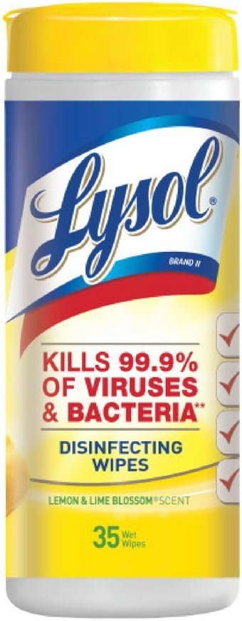 Lysol Disinfecting Wipes, Lemon and Lime Blossom, 35 Count (Pack of 7)