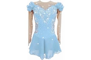 Zagitova Figure Skating Dress for Girls Patchwork Women Open Back Printing Competition Dance Outfits Shiny Rhinestone