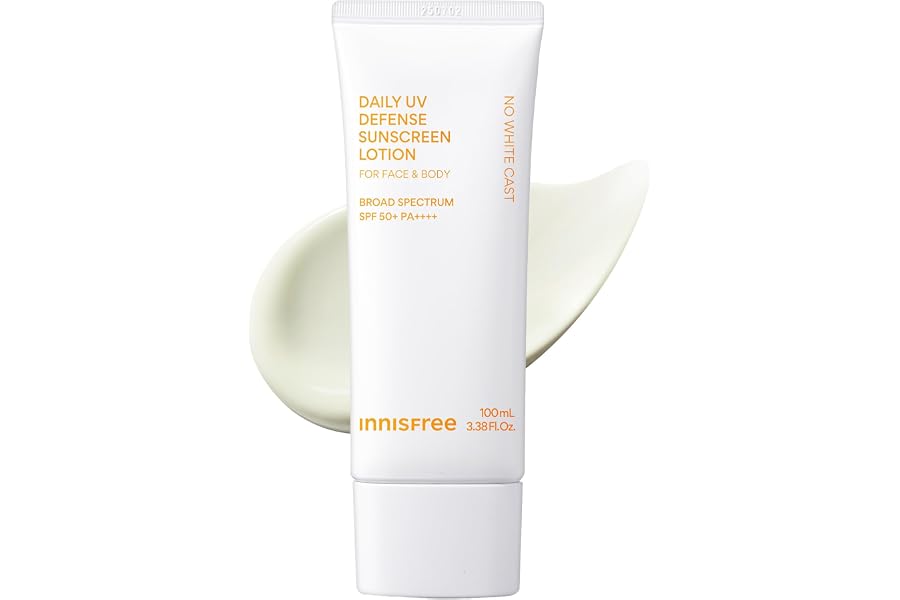 innisfree Daily UV Defense Sunscreen SPF 50+ PA++++, Korean Face Sunscreen, Invisible Finish, Broad Spectrum, No White Cast, Lightweight, Hydrating, Available in Gift Sets & Jumbo