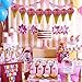 Ice Cream Hanging Pink Paper Decoration Set Of 4, Ice Cream Party Honeycomb Decorations. Great For Summer and Beach Parties, Birthdays and More. Ideal For Indoor and Outdoor Use.