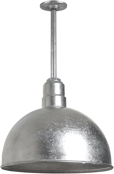 Bowl Shaped Pendant Light 15 Round Steel Barn Light With 12