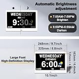 CAZOKASI DST Plug-in Digital Clock with Date Day 12 Alarms Reminder view 6