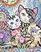 5D Diamond Painting Kit, Full Drill Paint with Diamonds Embroidery Tools for Home Wall Decor - Abstract Cats 12 x 16inch